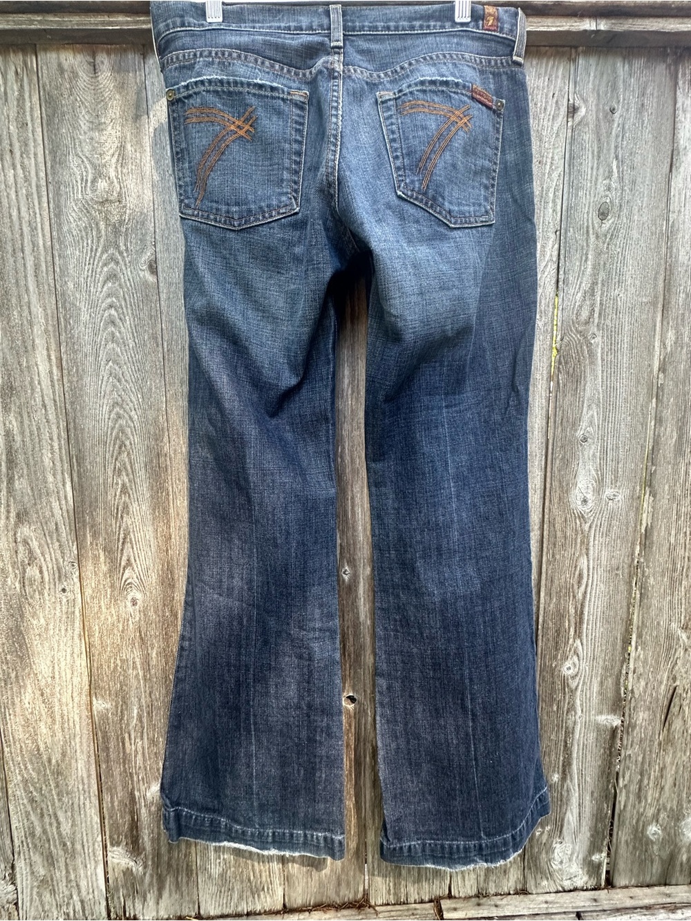 7 For All Mankind DOJO Wide Leg Made In The USA Vintage Y2K Denim Classic - Picture 12 of 16